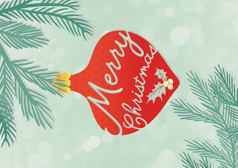 Holiday marketing postcard example