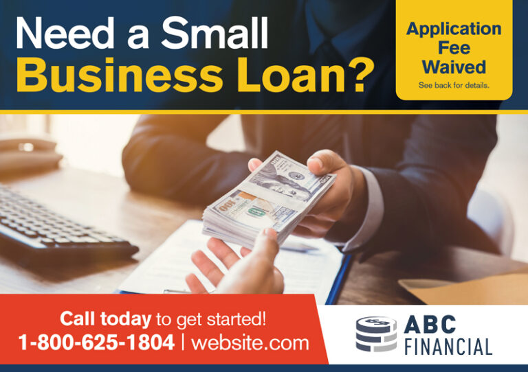 Commercial Loan Marketing Postcard Example