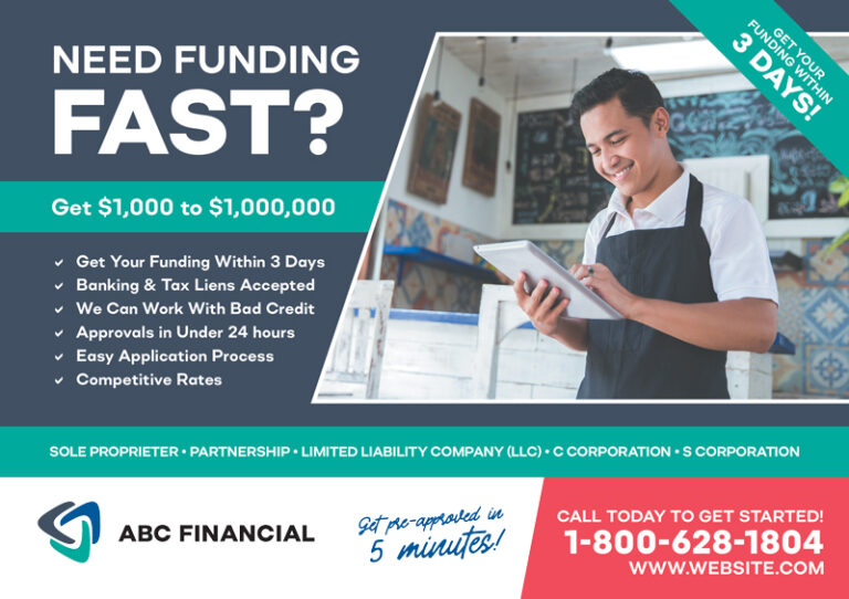 Commercial Loans Postcard Design