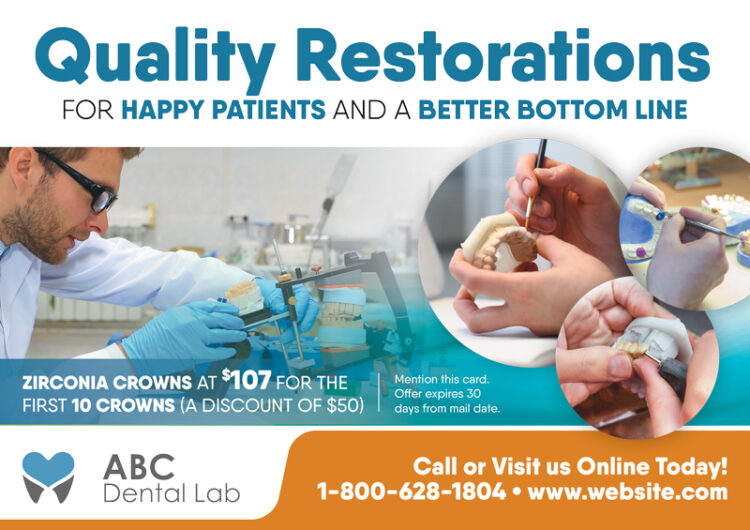 7 Brilliant Dental Lab Postcard/Direct Mail Marketing Templates
