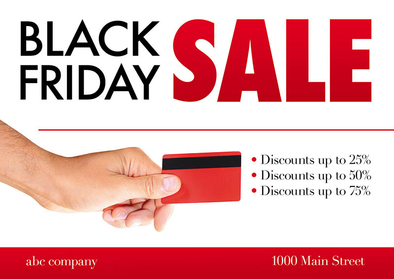 Direct Mail Black Friday Retail Postcard Design