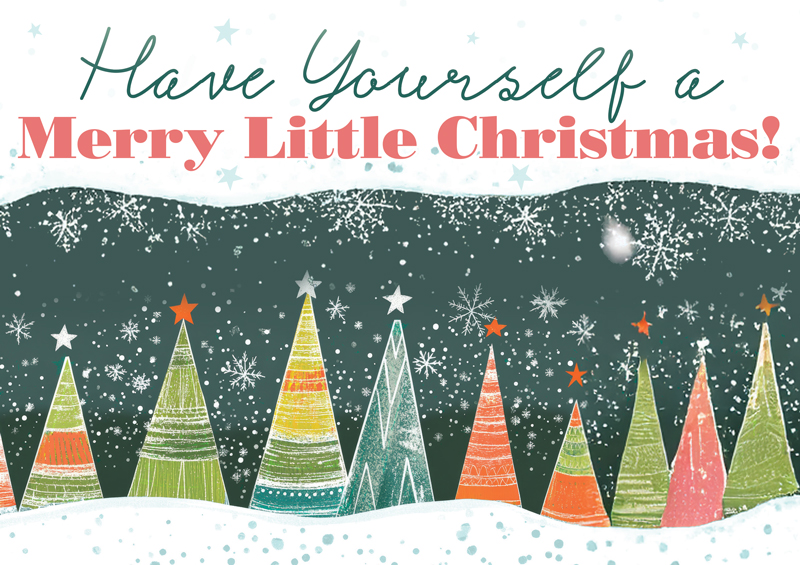 Holiday marketing postcard example