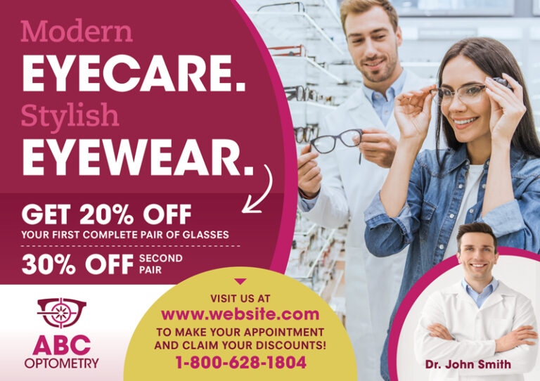 Eye Glasses Promotion Postcard