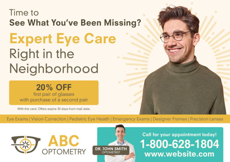 Eye Prescription Marketing Postcard