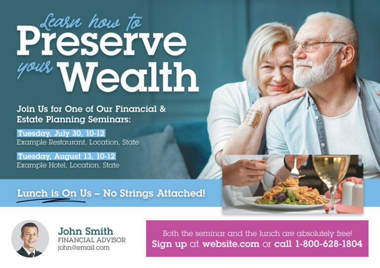 Financial Planning Marketing Postcard Sample