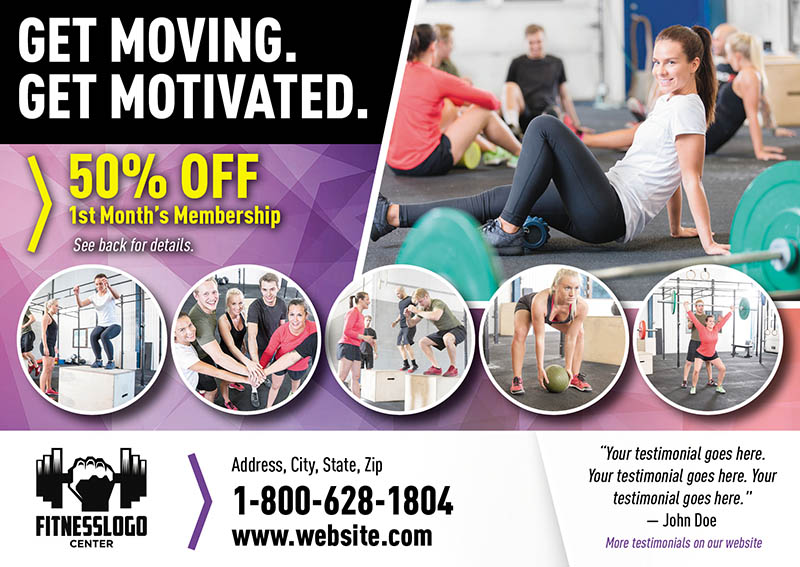 Fitness Center Marketing Post Card