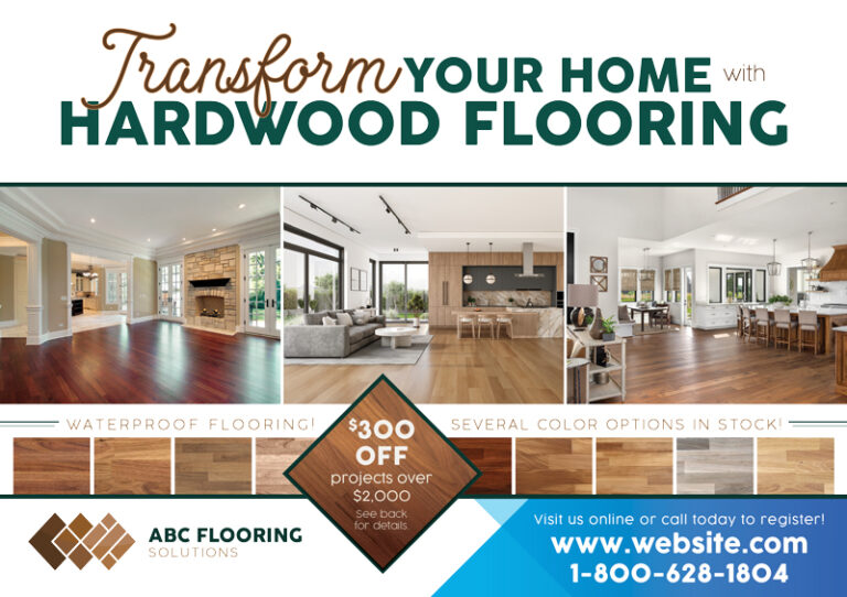 Flooring Installation Marketing Postcard Sample