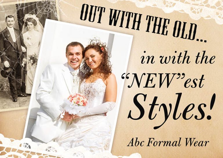 Formalwear Products Advertising Post Card Example
