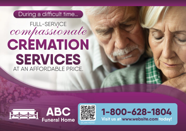 Funeral Home Postcard Design