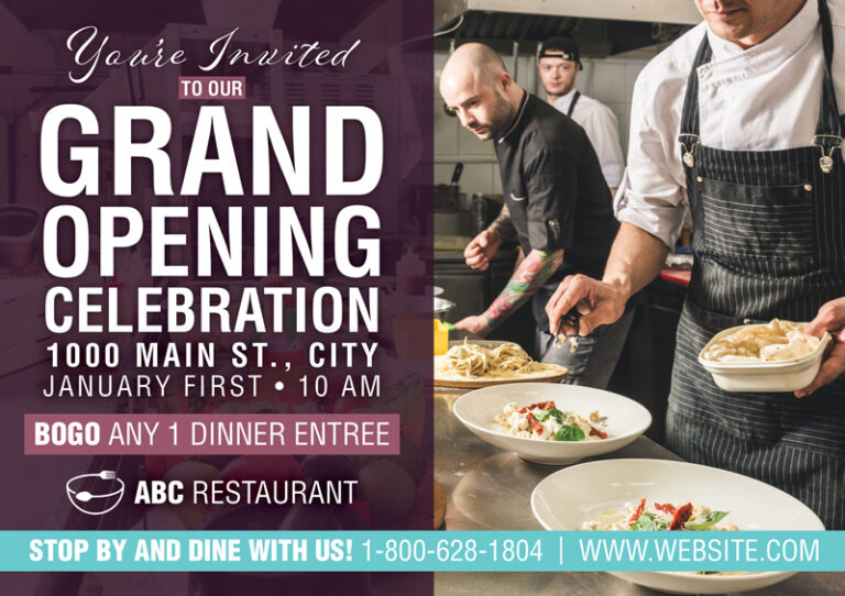 Grand Opening Marketing Postcard Sample
