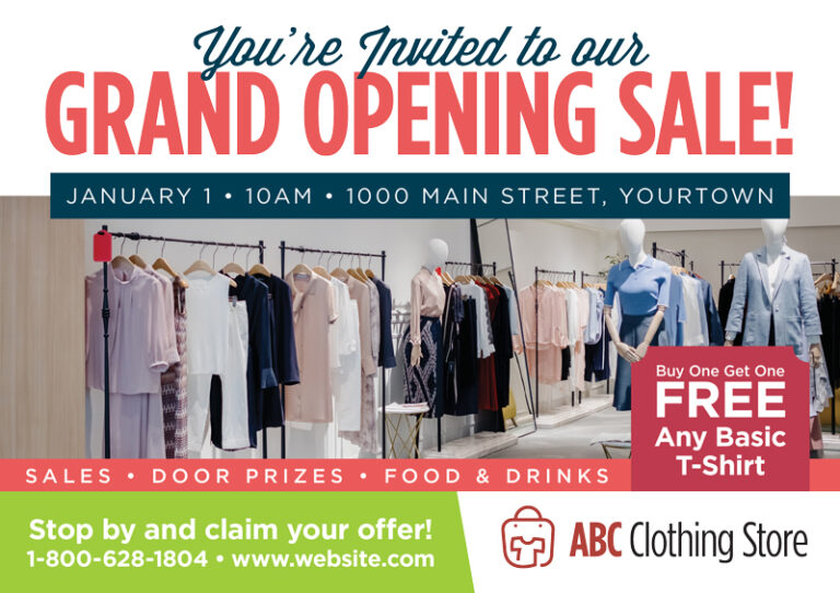 Grand Opening Marketing Promotional Mailer