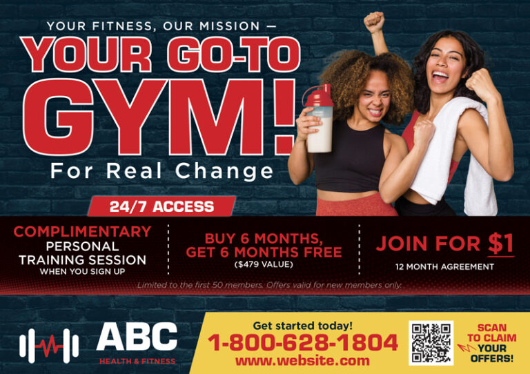 Group Fitness Class Postcard