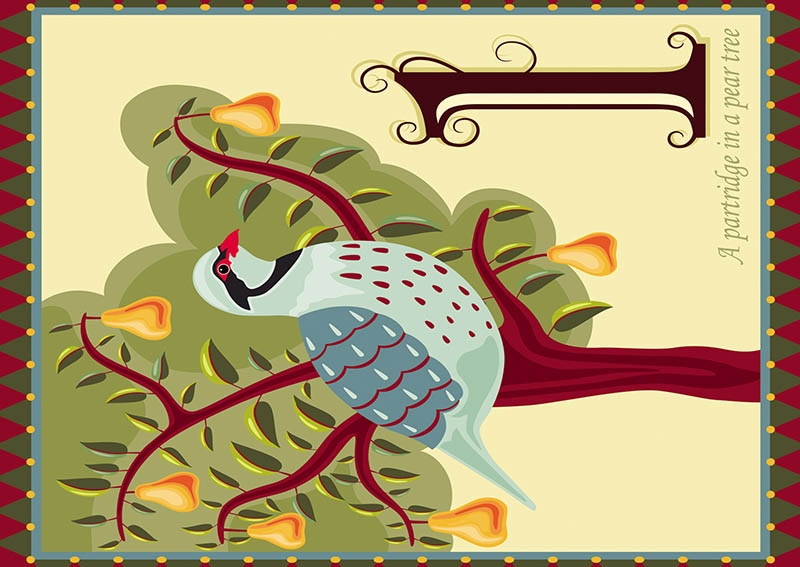 Happy Holidays Direct Mail Marketing Postcard Design