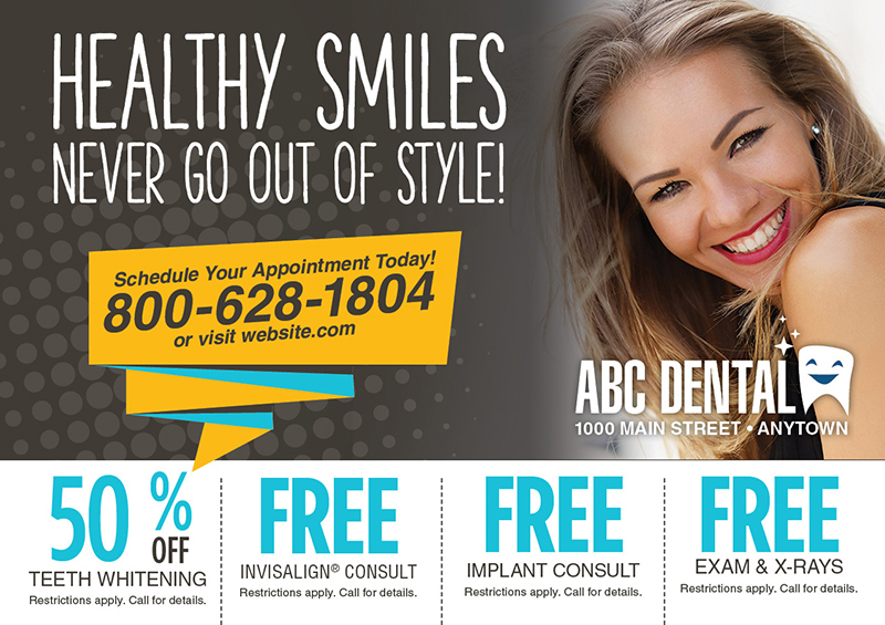 Healthy Smiles Postcard with Smiling Woman