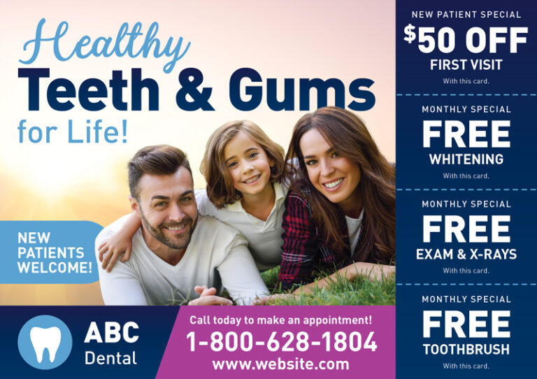 Healthy Teeth Postcard Samples