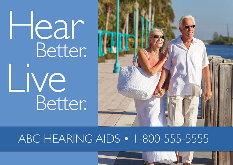 Hearing Aid Marketing Postcard For Seniors