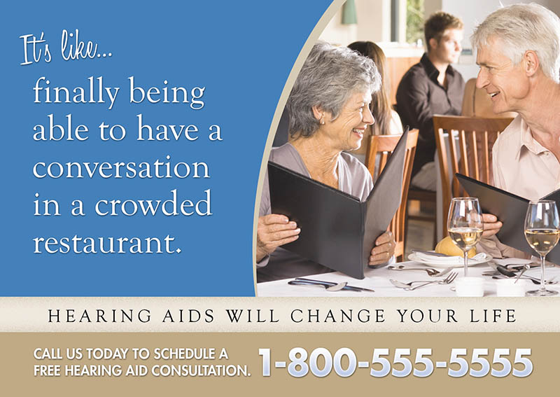 Hearing Aid Postcard Mailer