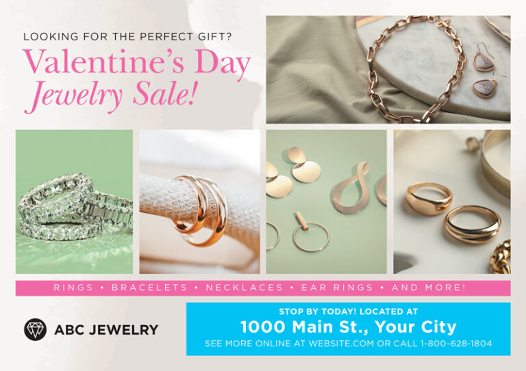 Holiday Jewelry Sale Postcard Idea