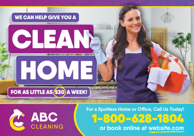 Home Cleaning Services Postcard Idea