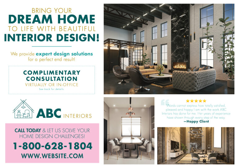 Home Interior Design Postcard