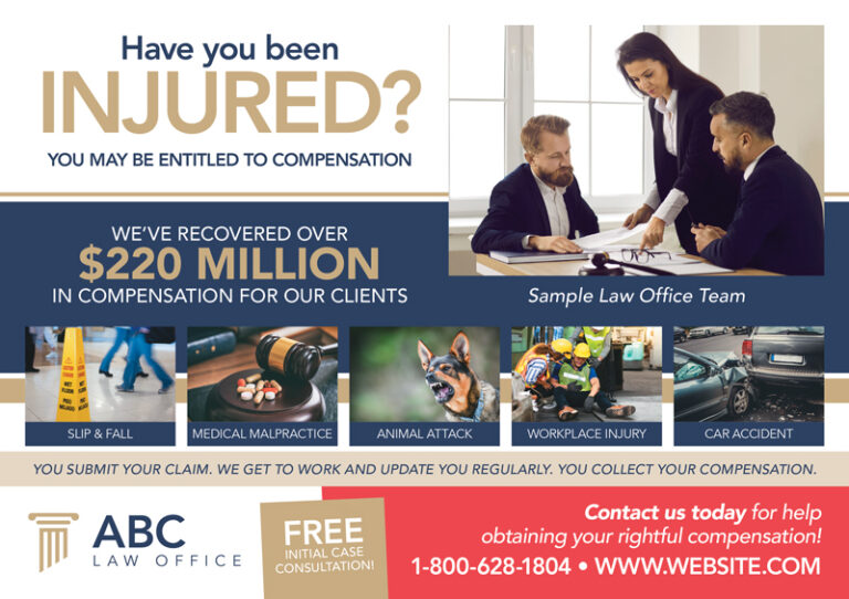 Injury Law Office Postcard