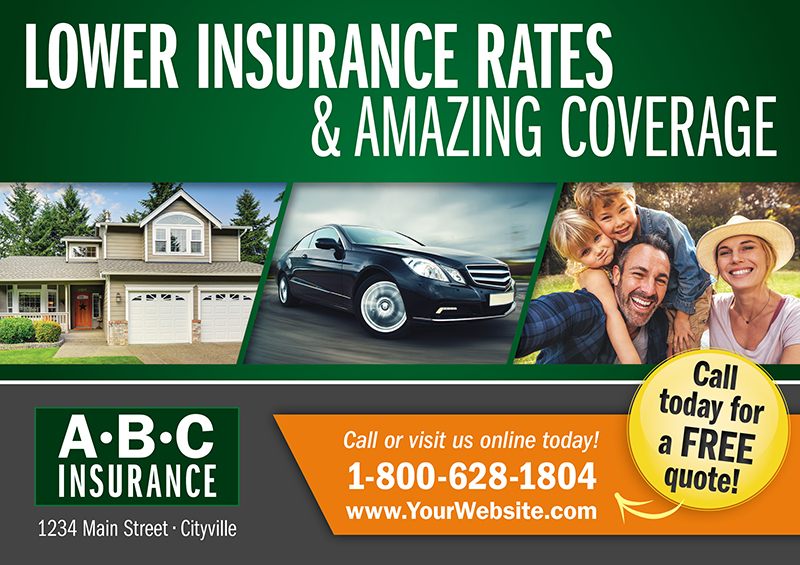 Insurance Personalized Postcard