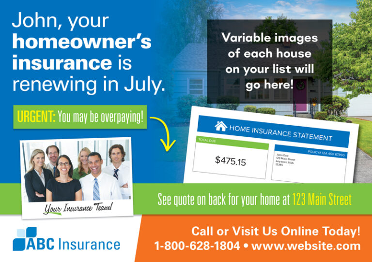 Insurance Variable Home Image Mailer