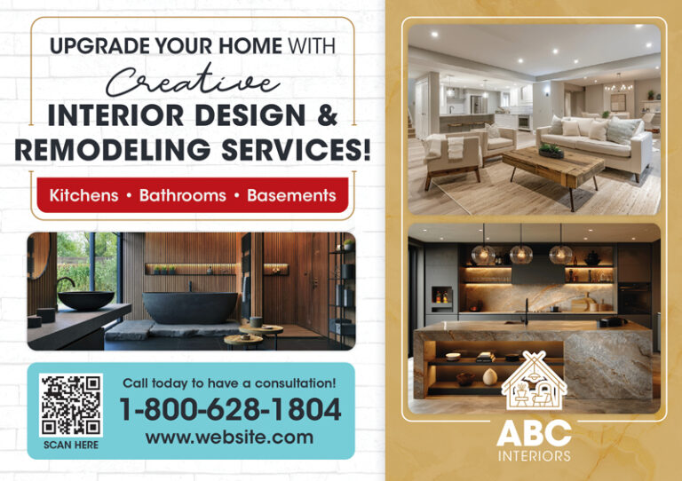 Interor Design And Remodeling Service Mailer