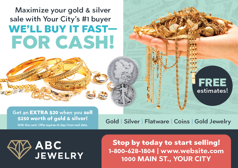 Jewelry postcard example