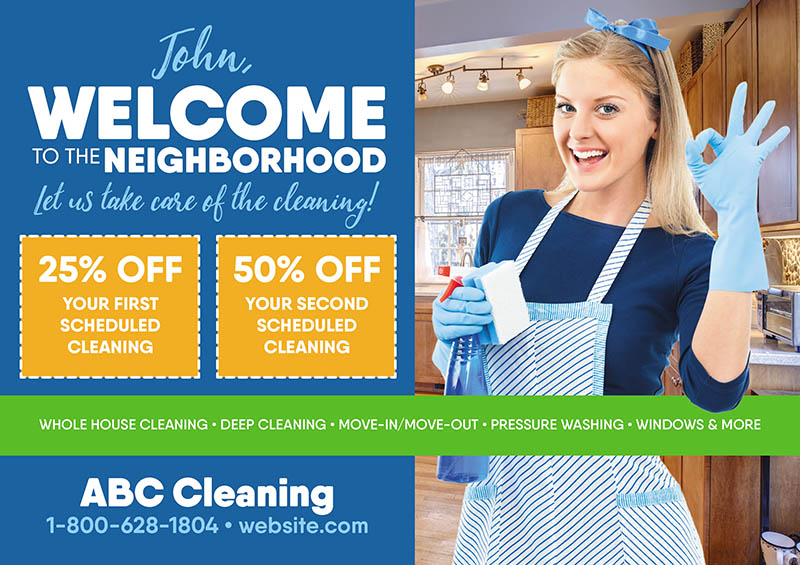 Office Cleaning Marketing Postcard Design