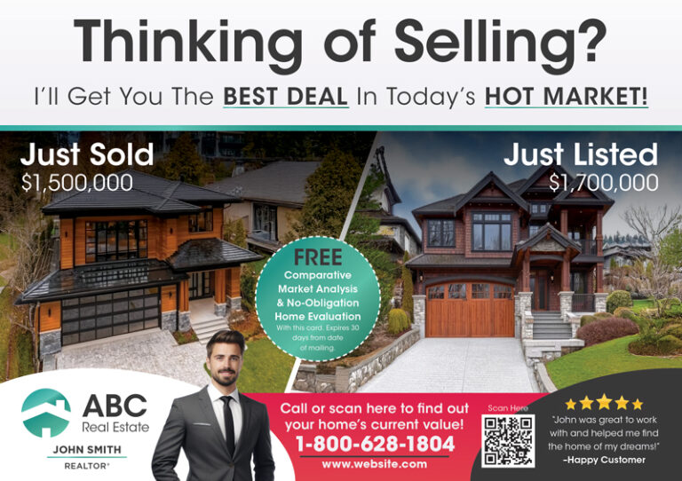 Just Listed & Just Sold Realtor Postcard