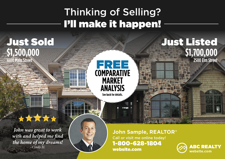 Just Listed & Just Sold Realtor Postcard