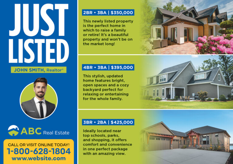 Just Listed Postcards Direct Mail