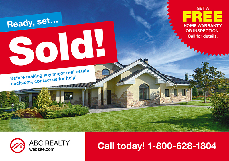 Just Sold Real Estate Postcard