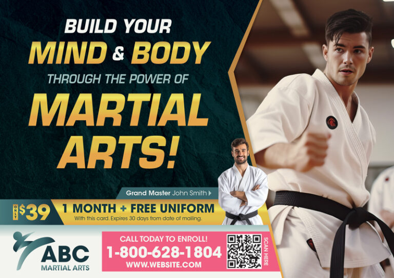Karate Postcard Design