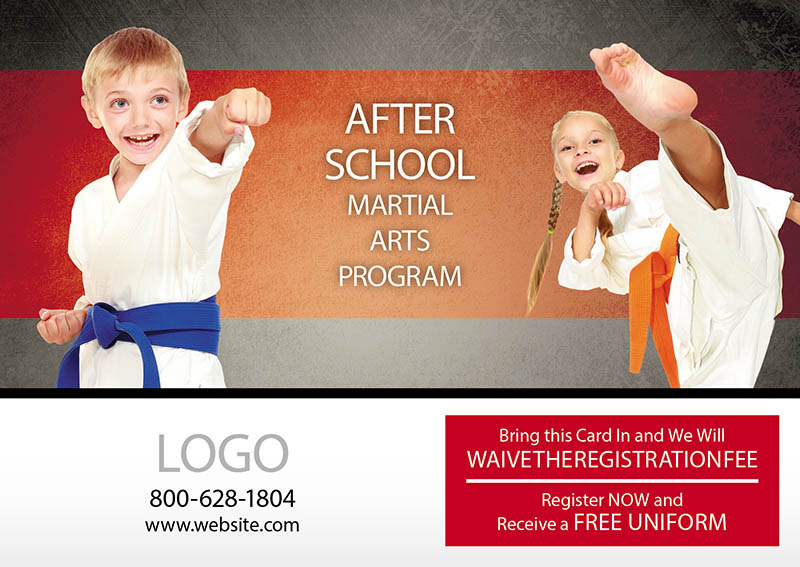 Karate School Postcard