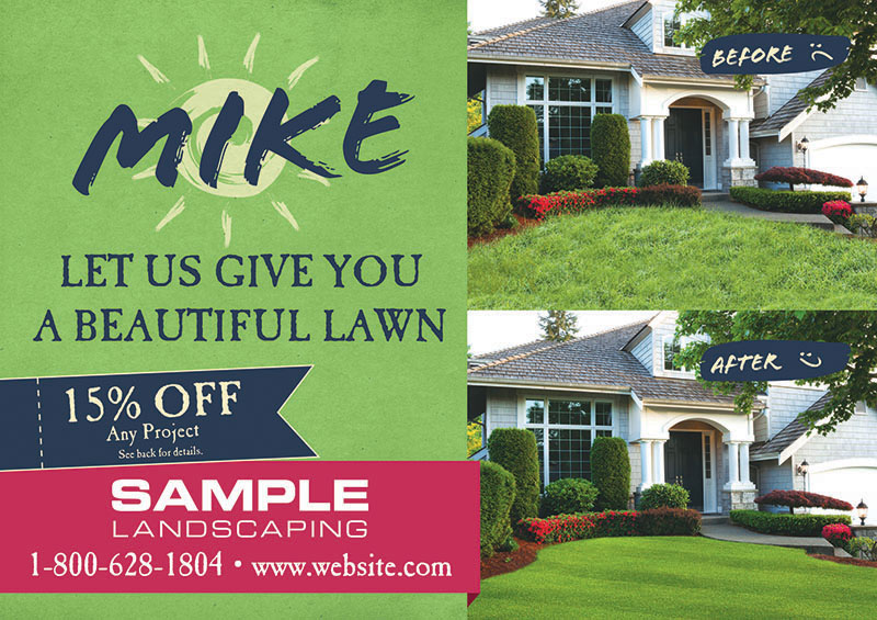 personalized postcards for landscapers