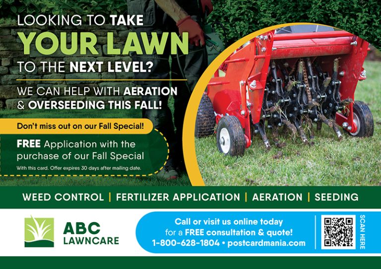 Lawn Care Postcard with Offer