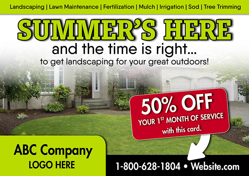 Lawn Maintenance Postcard