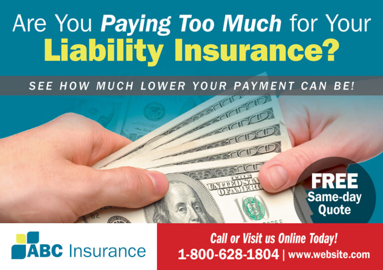 Liability Insurance Marketing Postcard