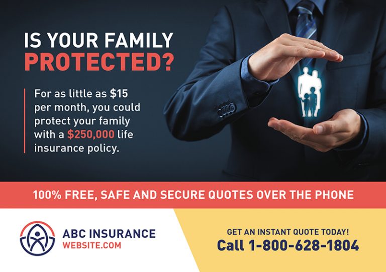 Life Insurance Postcard Example