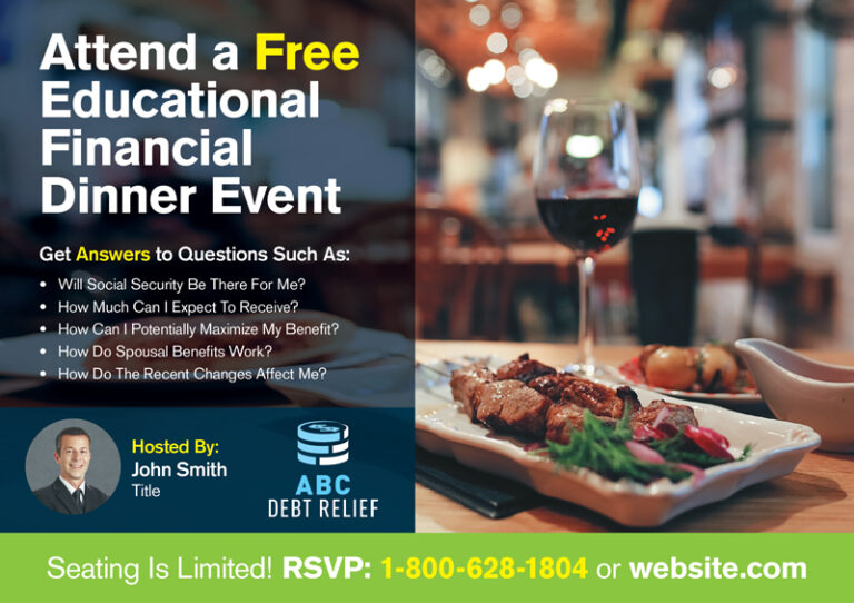 Local Financial Expert Seminar Mailer