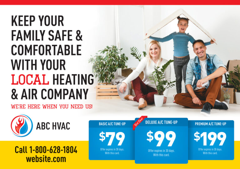 Local HVAC Heating AC Service Postcard