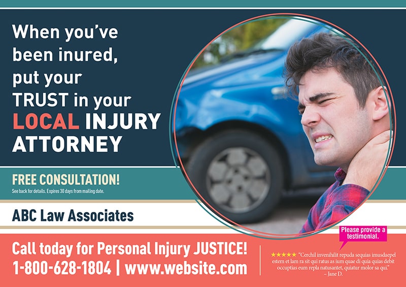 Local Injury Attorney Postcard