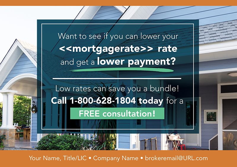 Lower Mortgage Rate Refinance Postcard