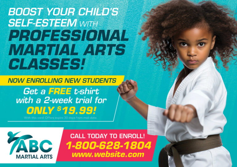 Martial Arts Postcard Design