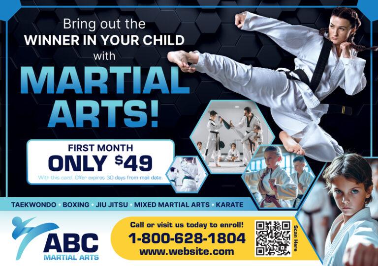 Martial Arts Postcard Sample