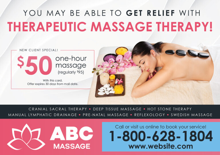 Massage Postcards Marketing