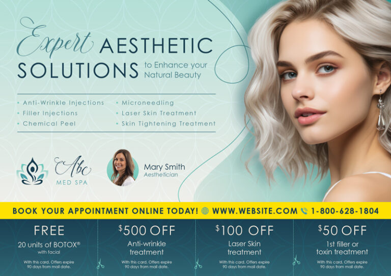 Med Spa Direct Mail Postcard Design
