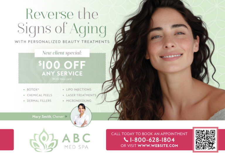Med Spa Marketing Postcard Sample